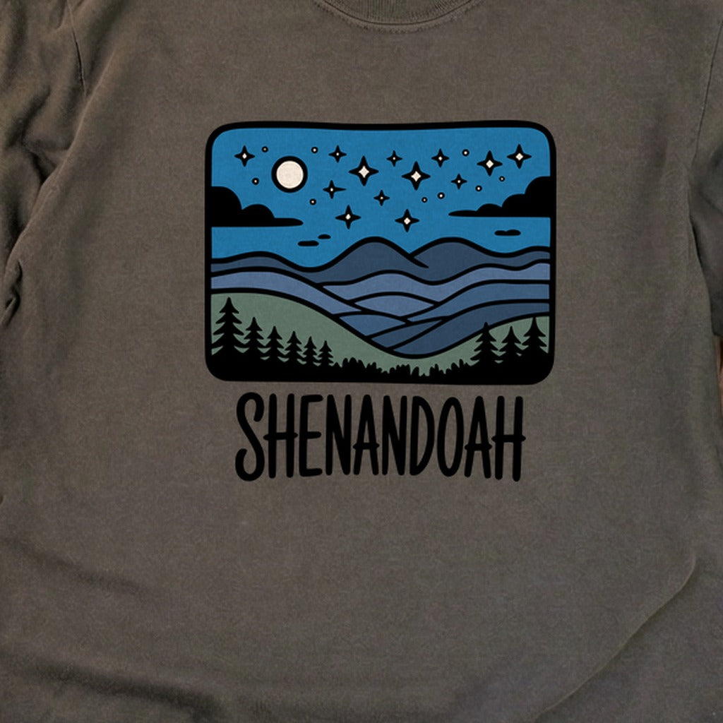 Shenandoah at Night Cotton Long Sleeve