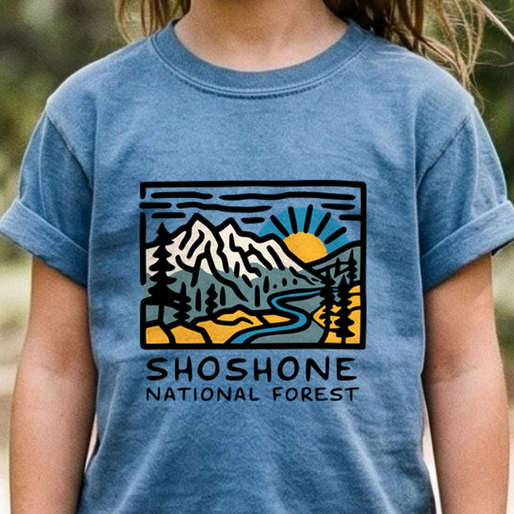 Shoshone National Forest Kids Cotton T-Shirt