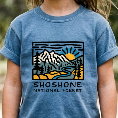 Shoshone National Forest Kids Cotton T-Shirt