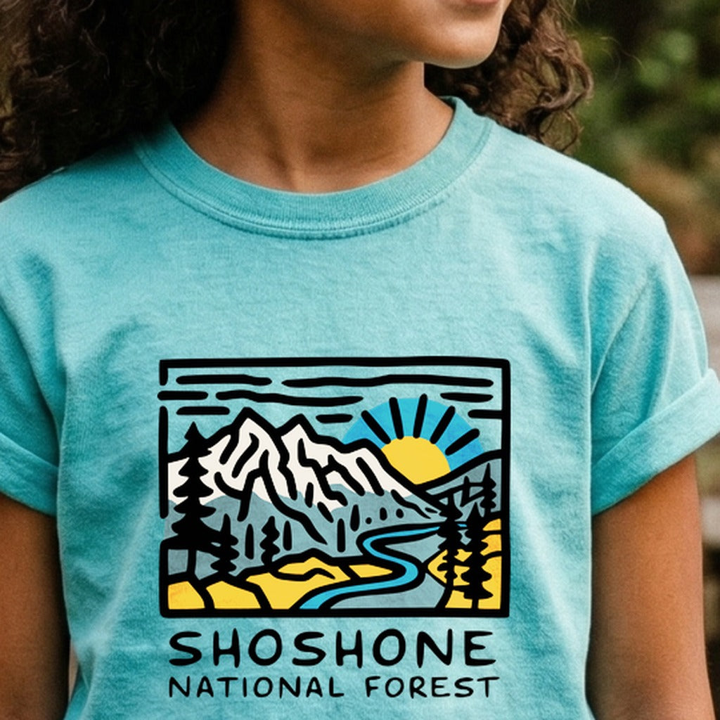 Shoshone National Forest Kids Cotton T-Shirt