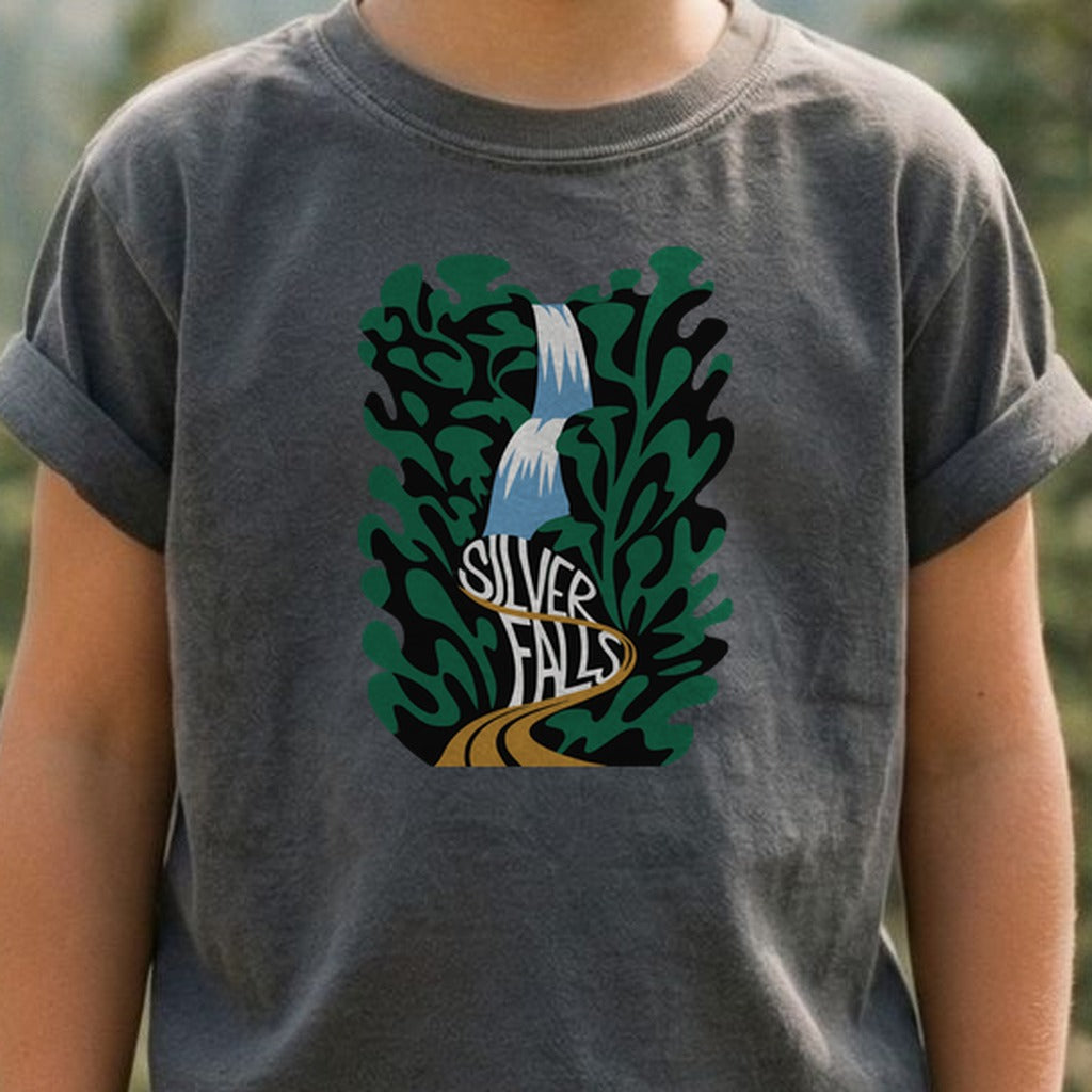 Silver Falls State Park Kids Cotton T-Shirt