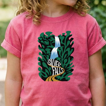 Silver Falls State Park Kids Cotton T-Shirt