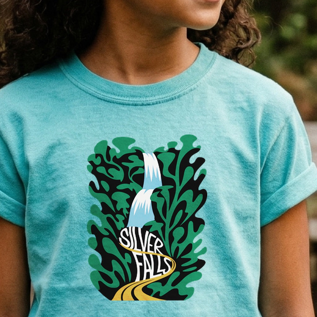 Silver Falls State Park Kids Cotton T-Shirt