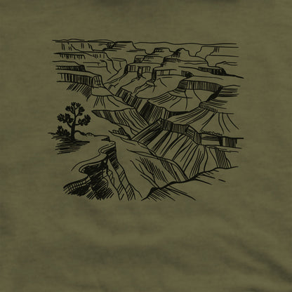 Grand Canyon Line Drawing Hoodie Adventure and Outdoors Themed Hoodie