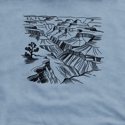 Grand Canyon Line Drawing Crewneck Sweatshirt Adventure and Outdoors Themed Sweatshirt