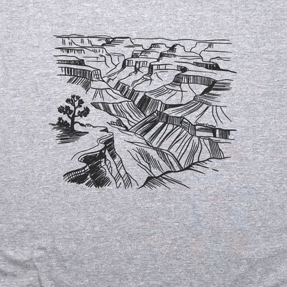 Grand Canyon Line Drawing T-Shirt Adventure and Outdoors Themed T-Shirt