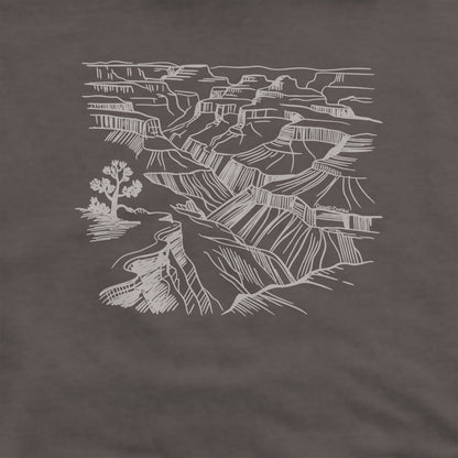Grand Canyon Line Drawing Hoodie Adventure and Outdoors Themed Hoodie