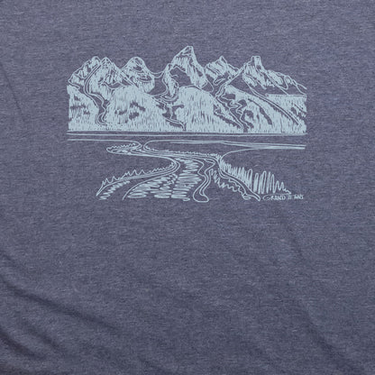 Grand Tetons Line Drawing T-Shirt Adventure and Outdoors Themed T-Shirt
