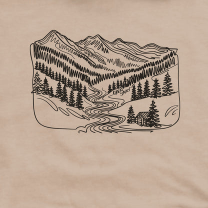 Great Smoky Line Drawing Hoodie Adventure and Outdoors Themed Hoodie