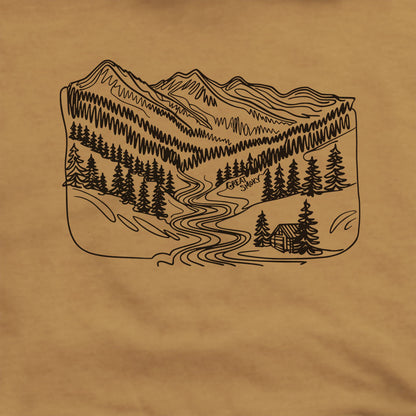 Great Smoky Line Drawing Hoodie Adventure and Outdoors Themed Hoodie