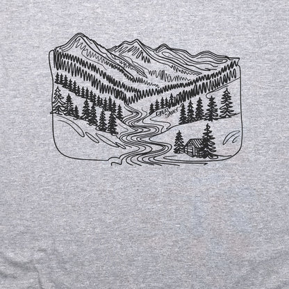 Great Smoky Line Drawing T-Shirt Adventure and Outdoors Themed T-Shirt