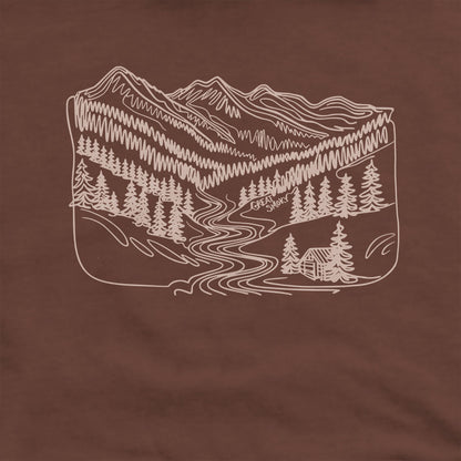 Great Smoky Line Drawing Hoodie Adventure and Outdoors Themed Hoodie