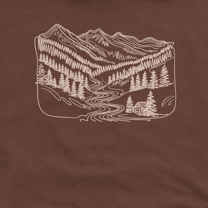 Great Smoky Line Drawing Crewneck Sweatshirt Adventure and Outdoors Themed Sweatshirt