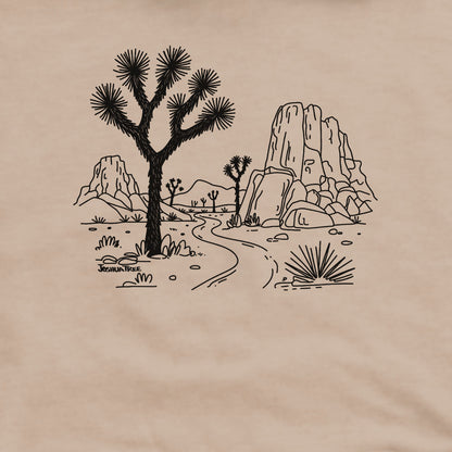Joshua Tree Line Drawing Crewneck Sweatshirt Adventure and Outdoors Themed Sweatshirt