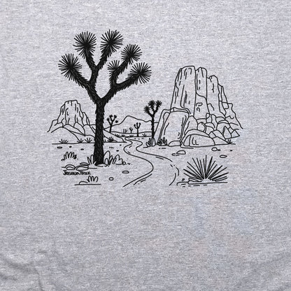 Joshua Tree Line Drawing Crewneck Sweatshirt Adventure and Outdoors Themed Sweatshirt
