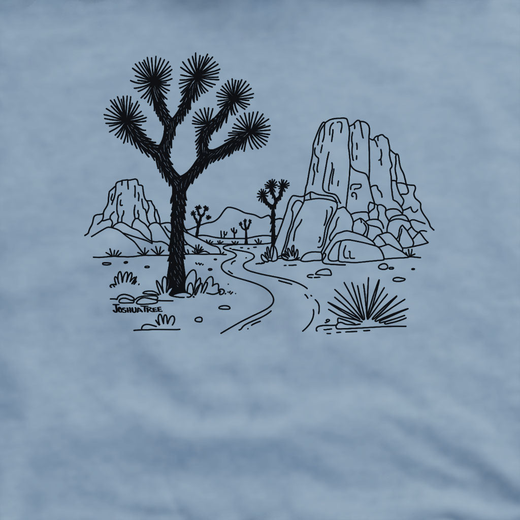Joshua Tree Line Drawing Crewneck Sweatshirt Adventure and Outdoors Themed Sweatshirt
