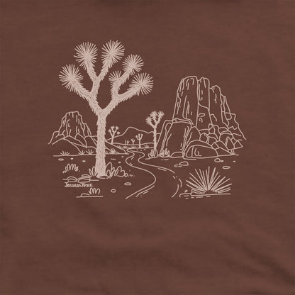 Joshua Tree Line Drawing Hoodie Adventure and Outdoors Themed Hoodie