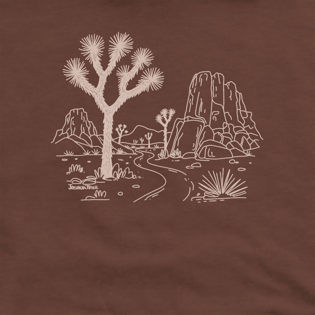 Joshua Tree Line Drawing Crewneck Sweatshirt Adventure and Outdoors Themed Sweatshirt