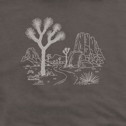 Joshua Tree Line Drawing Hoodie Adventure and Outdoors Themed Hoodie