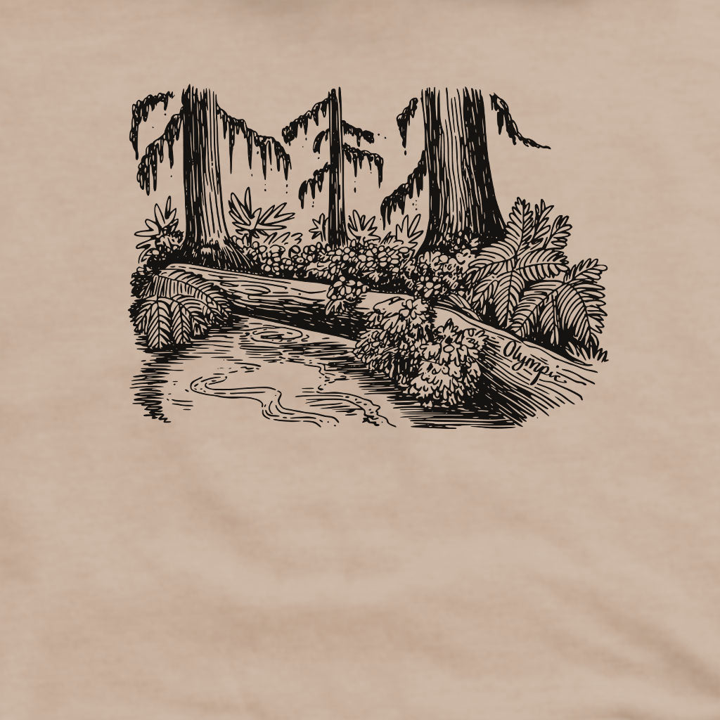 Olympic Line Drawing Crewneck Sweatshirt Adventure and Outdoors Themed Sweatshirt