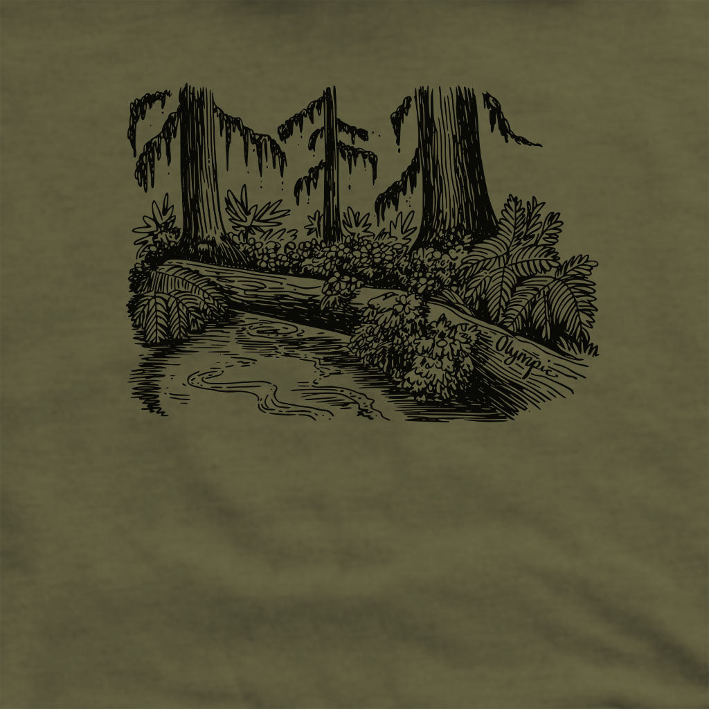 Olympic Line Drawing Crewneck Sweatshirt Adventure and Outdoors Themed Sweatshirt