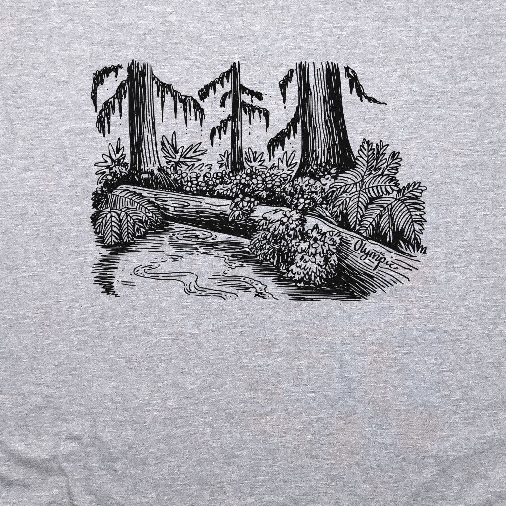 Olympic Line Drawing Crewneck Sweatshirt Adventure and Outdoors Themed Sweatshirt