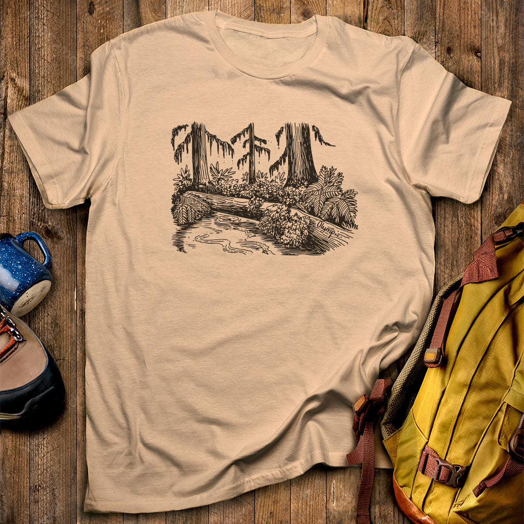 Olympic Line Drawing T-Shirt Sand Adventure and Outdoors Themed T-Shirt