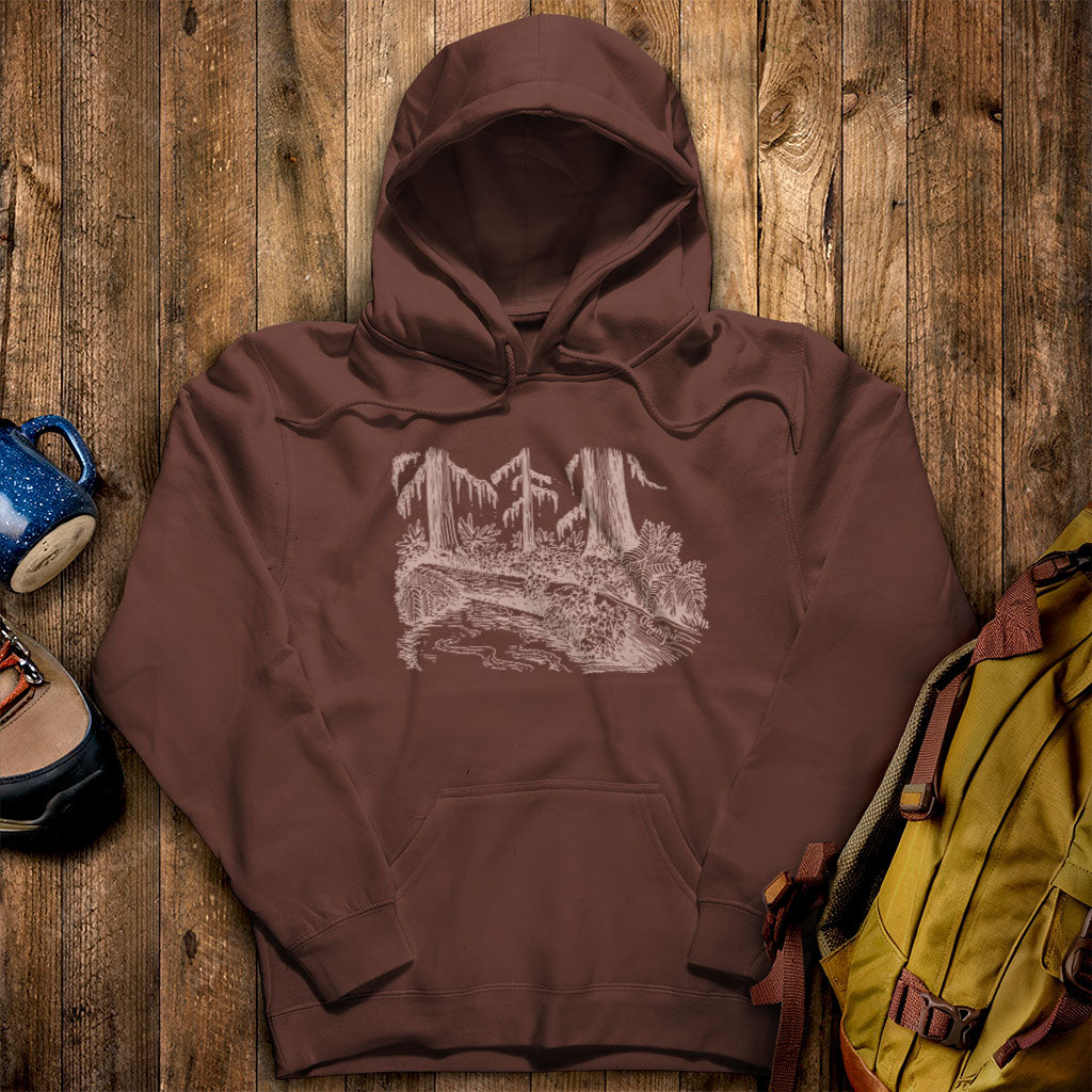 Olympic Line Drawing Hoodie Cocoa Adventure and Outdoors Themed Hoodie