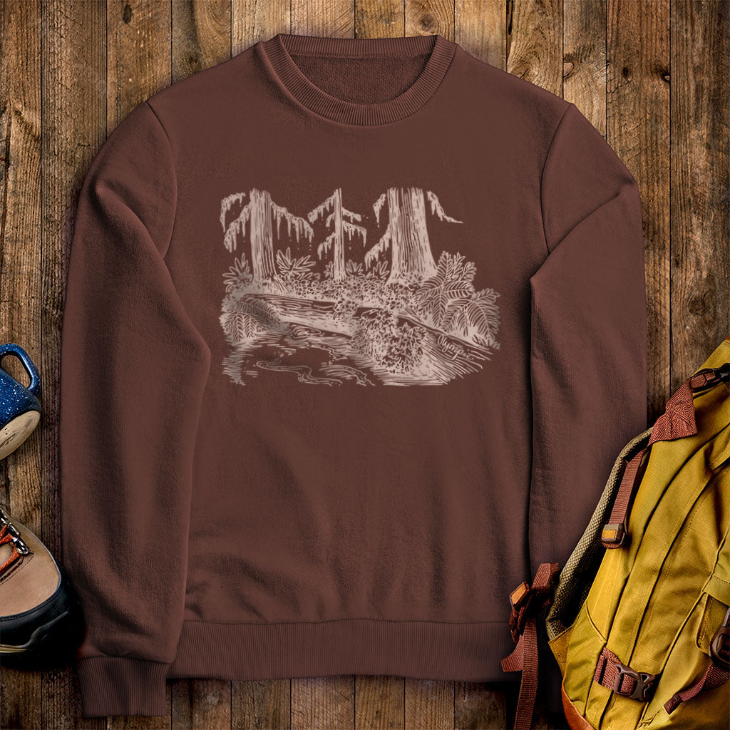 Olympic Line Drawing Crewneck Sweatshirt Cocoa Adventure and Outdoors Themed Sweatshirt