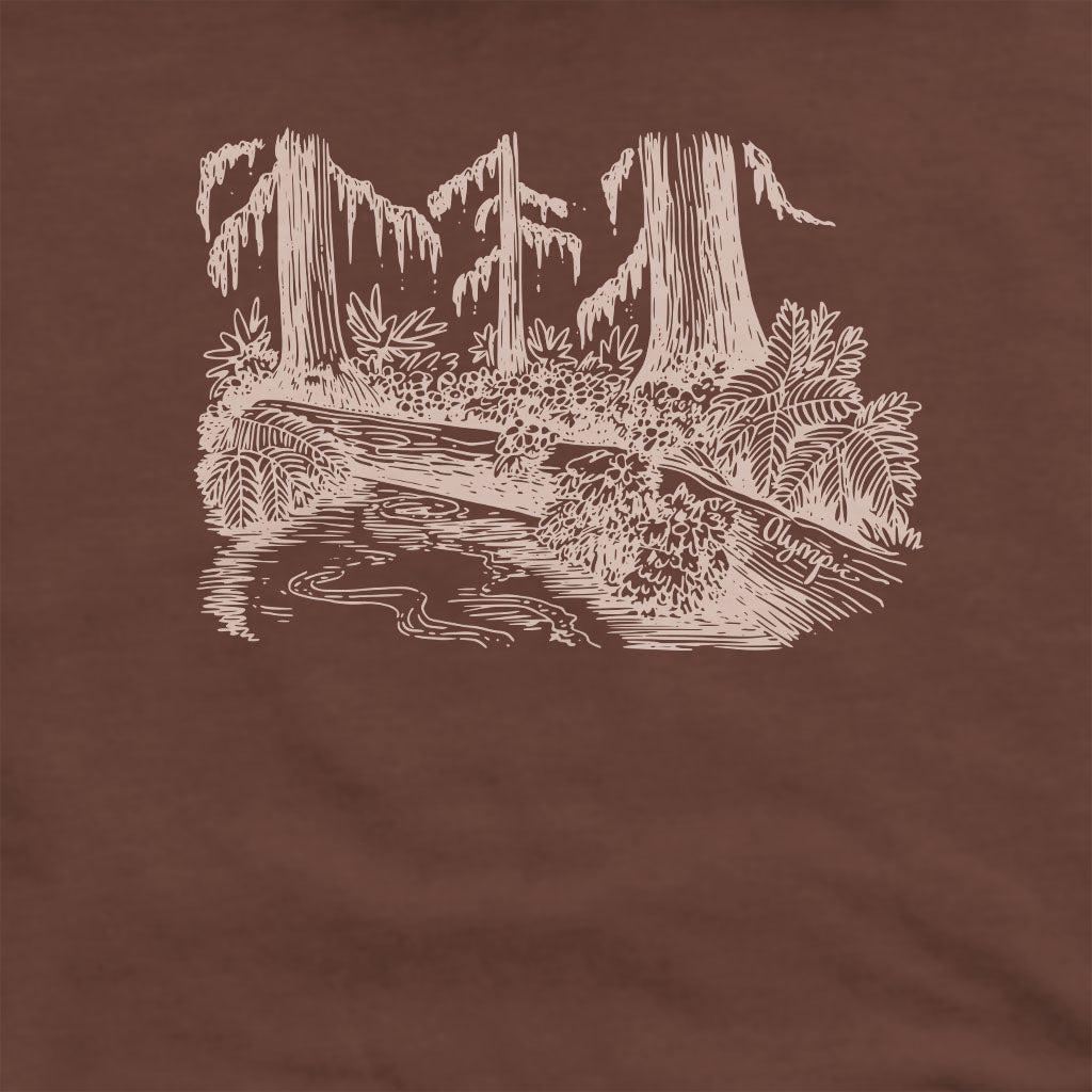 Olympic Line Drawing Crewneck Sweatshirt Adventure and Outdoors Themed Sweatshirt