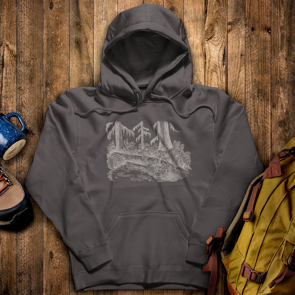 Olympic Line Drawing Hoodie Charcoal Adventure and Outdoors Themed Hoodie