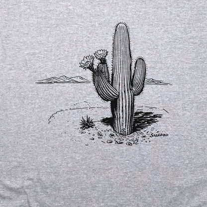 Saguaro Line Drawing Crewneck Sweatshirt Adventure and Outdoors Themed Sweatshirt