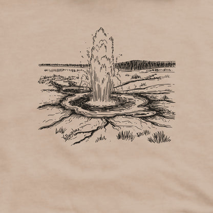 Yellowstone Line Drawing Hoodie Adventure and Outdoors Themed Hoodie