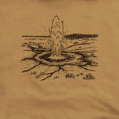 Yellowstone Line Drawing Hoodie Adventure and Outdoors Themed Hoodie