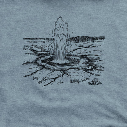 Yellowstone Line Drawing Hoodie Adventure and Outdoors Themed Hoodie