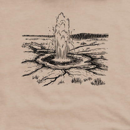 Yellowstone Line Drawing Crewneck Sweatshirt Adventure and Outdoors Themed Sweatshirt