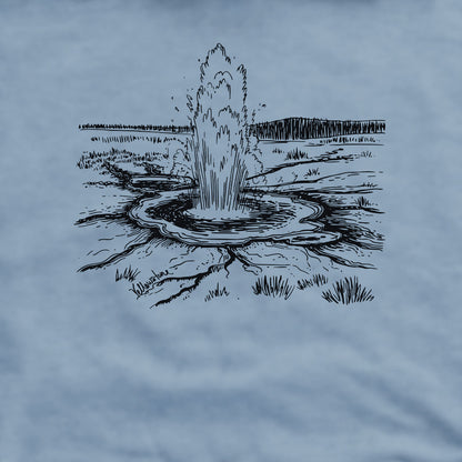 Yellowstone Line Drawing Crewneck Sweatshirt Adventure and Outdoors Themed Sweatshirt