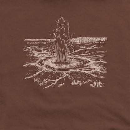 Yellowstone Line Drawing Hoodie Adventure and Outdoors Themed Hoodie