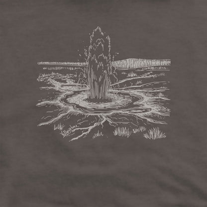 Yellowstone Line Drawing Hoodie Adventure and Outdoors Themed Hoodie