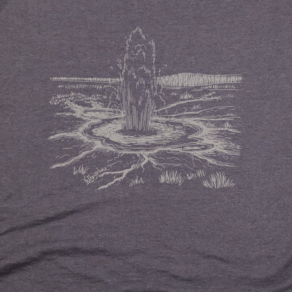 Yellowstone Line Drawing T-Shirt Adventure and Outdoors Themed T-Shirt