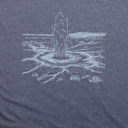 Yellowstone Line Drawing T-Shirt Adventure and Outdoors Themed T-Shirt