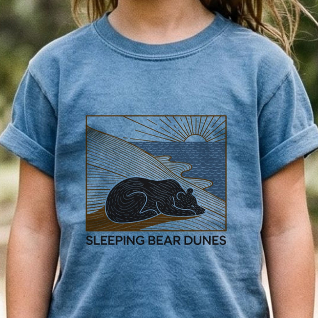 Sleeping Bear Dunes National Lakeshore Kids Cotton T-Shirt
