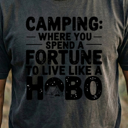 Spend a Fortune Camping Cotton T-Shirt