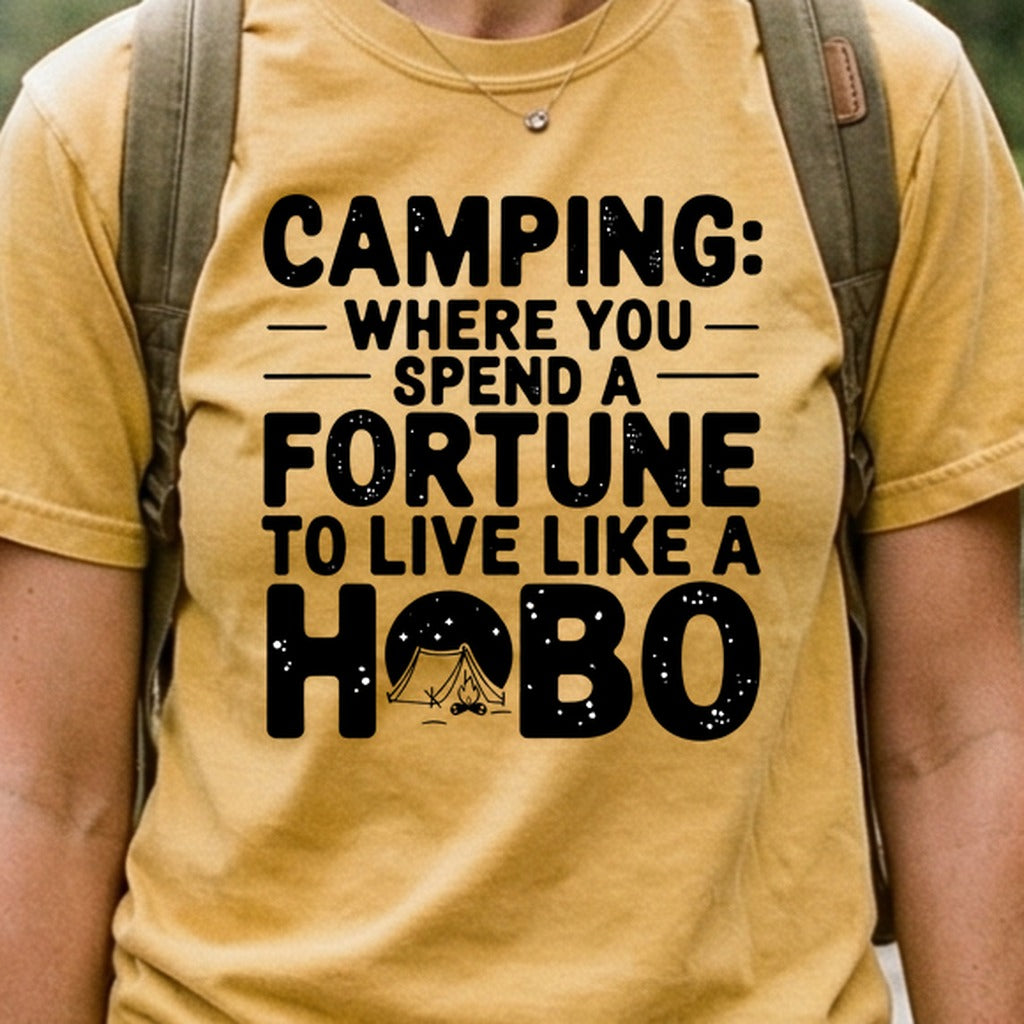 Spend a Fortune Camping Cotton T-Shirt