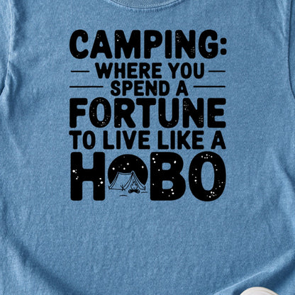 Spend a Fortune Camping Kids Cotton T-Shirt