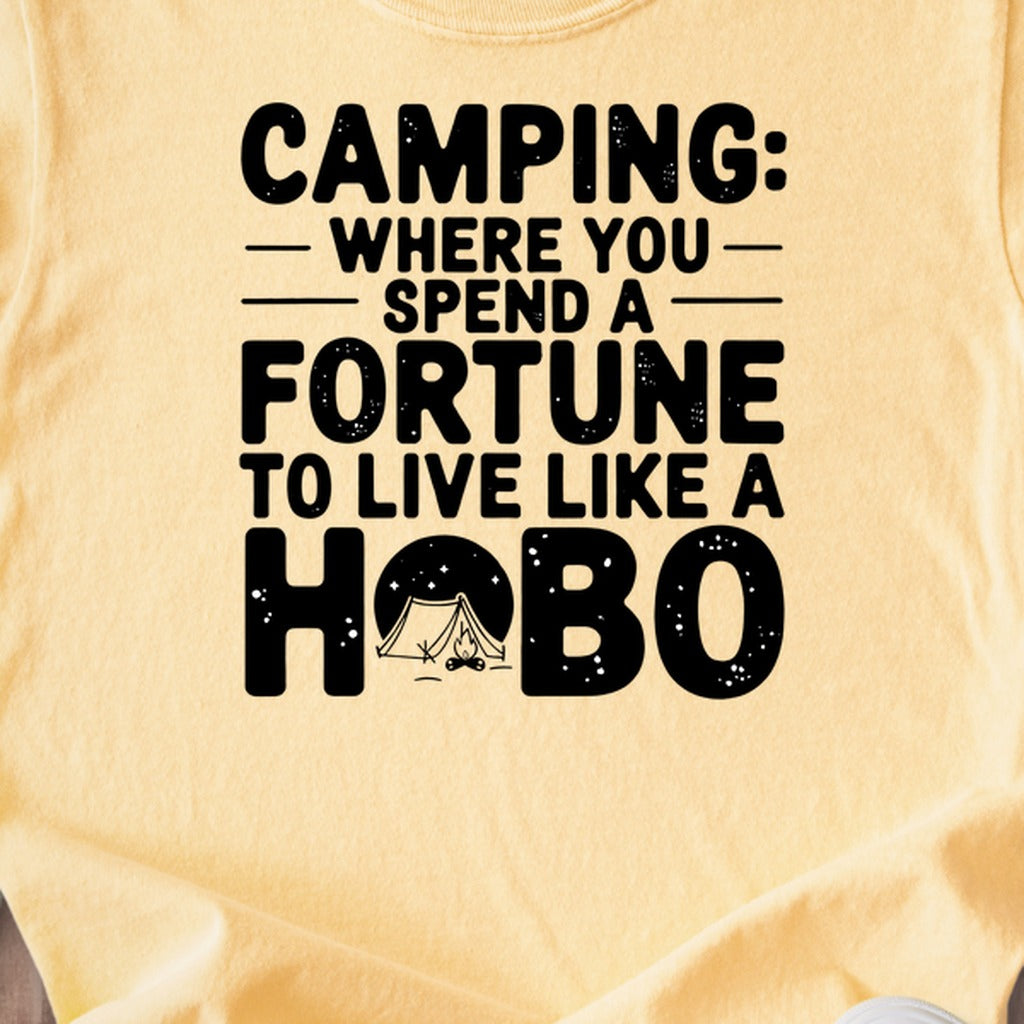 Spend a Fortune Camping Kids Cotton T-Shirt