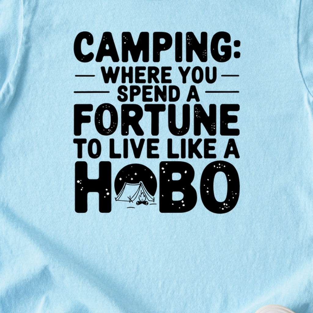 Spend a Fortune Camping Kids Cotton T-Shirt
