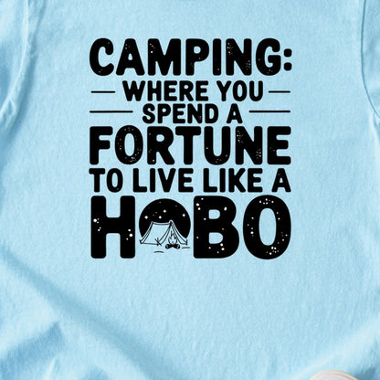 Spend a Fortune Camping Kids Cotton T-Shirt