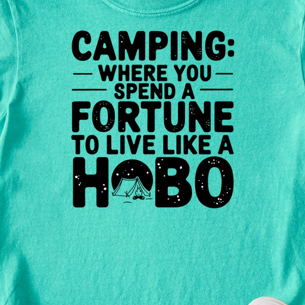 Spend a Fortune Camping Kids Cotton T-Shirt