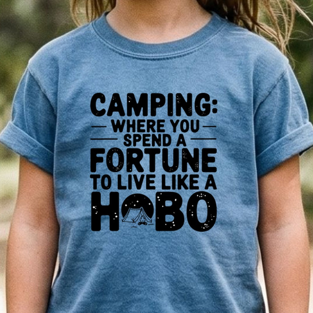 Spend a Fortune Camping Kids Cotton T-Shirt